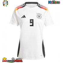 Camisa de Futebol Alemanha Niclas Fullkrug #9 Equipamento Principal Mulheres Europeu 2024 Manga Curta